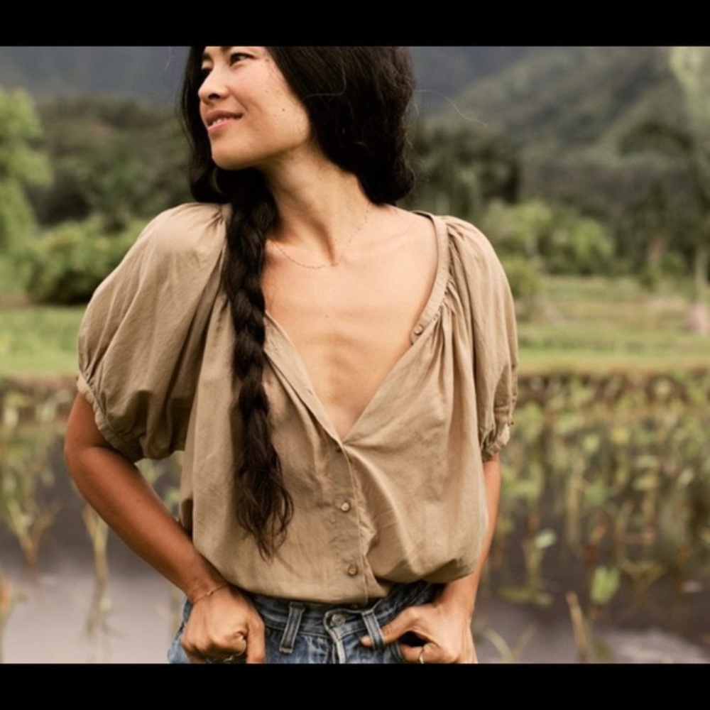 Doen June Top in Driftwood